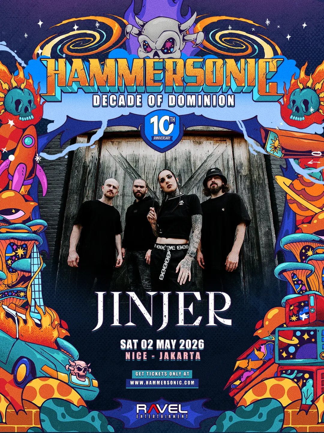 JINJER DIPASTIKAN GUNCANG HAMMERSONIC 2026 HARI PERTAMA